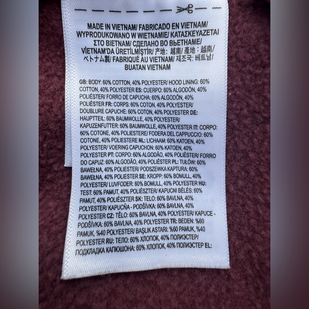 Vans Outdoor Club Hoodie 🌄 Retro Trail Graphic – Size S – Maroon & Mint - Picture 9 of 10